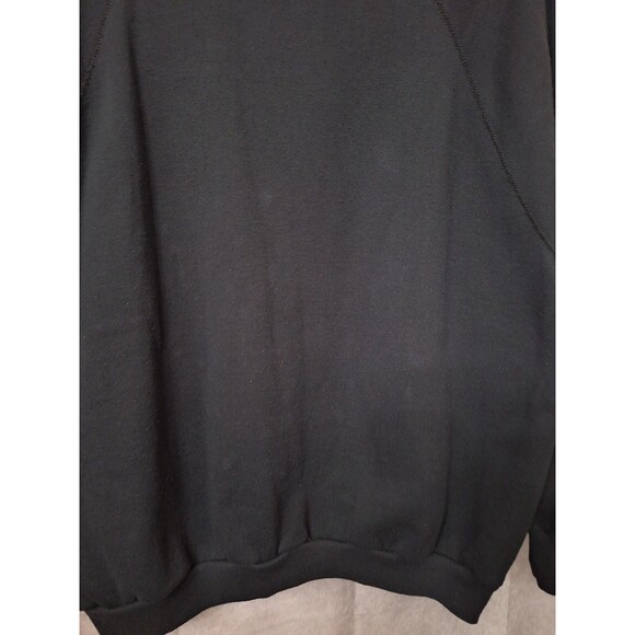 Vintage Crewneck Sweatshirt Adult Sz 2X Black Made In USA Fleece Lined 80's READ - Picture 11 of 11